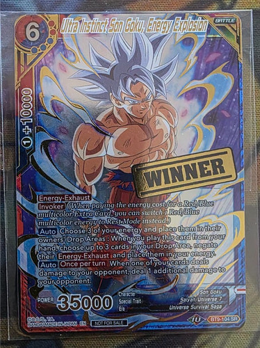 Dragon Ball Super Ultra Instinct Son Goku, Energy Explosion BT9-104 SR Winner