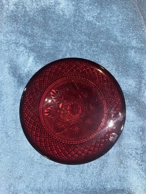 VTG Cristal d Arques Ruby Red Plate