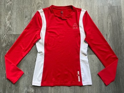 VGC K-Swiss IRONMAN Triathlon Long Sleeve Performance Shirt RED WHITE XS MSP $88