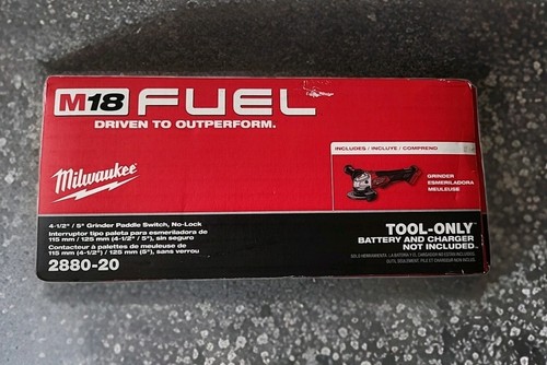 Milwaukee M18 FUEL 5" Paddle Switch Cordless Angle Grinder No Lock 2880-20 - Picture 4 of 12