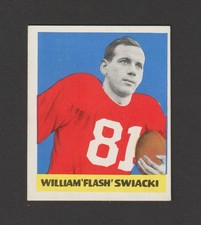 1948 Leaf Football - # 12 William ' Flash ' Swiacki - N.Y. Giants End
