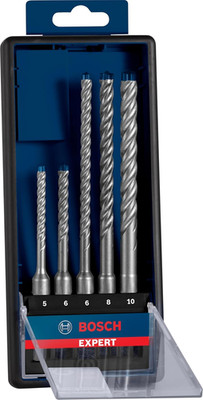 Bosch Professional 5X Expert SDS Plus-7X Hammerbohrer Set (Für Stahlbeton, Ø 5-1