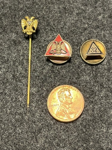 Free Mason / Free Masonry Masonic Vintage Lot Of Pins