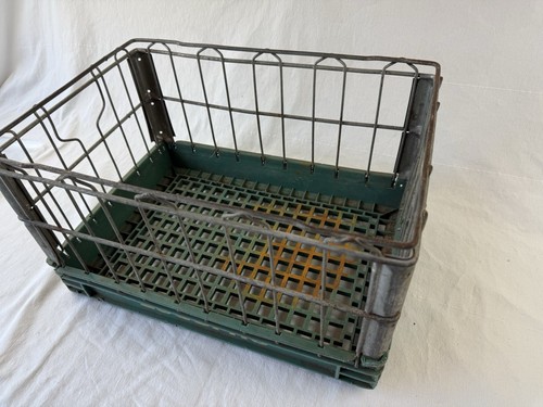 Vintage 1972 Lucerne Rectangular Metal & plastic Milk Crate 19x13x11" - Picture 9 of 18
