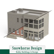 Police Station (3D Printed/Unpainted) | Main Street Collection (S/HO/N Scales)