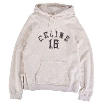 Celine Hoodie Hoody Sweatshirt Logo Long Sleeve Top Mens XXL Light Used MOLO-0