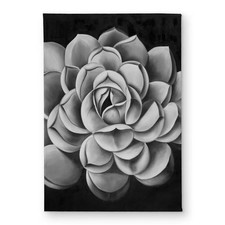 Begin Home Decor CODM1724EDH22V 17 x 24 in. Black White Succulent Door Mat ...