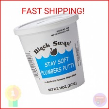 Black Swan 01040 Stay Soft Plumbers Putty, 14 oz White - Molding  Crack-Resista