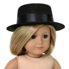 Classic Black Top Hat 18" Doll Clothes for American Girl Dolls