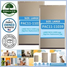 2 Pack Pet Door Replacement Flaps for Large Dog and Cat Safe Doors Weatherproof