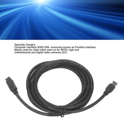 IEEE1394 Firewire DV Cable 9 Pin To 6 Pin Male To Male Firewire Cable For C MTUU