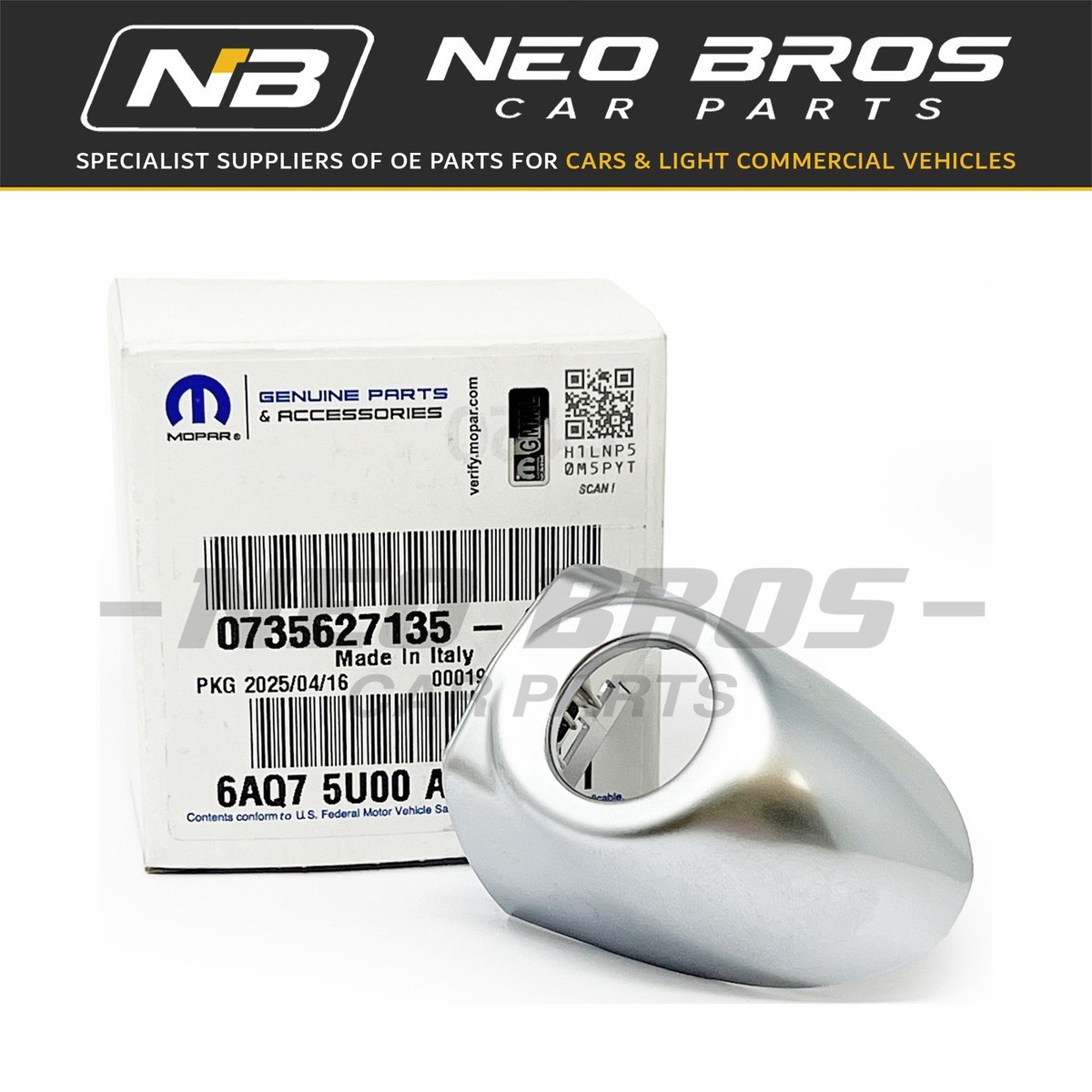 fiat46  NEW Fiat 500X Drivers Side Door Handle Outer Cap satin Finish