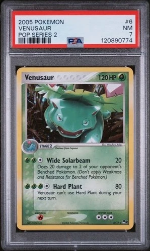 2005 POKEMON POP SERIES 2 #6/17 VENUSAUR PSA 7
