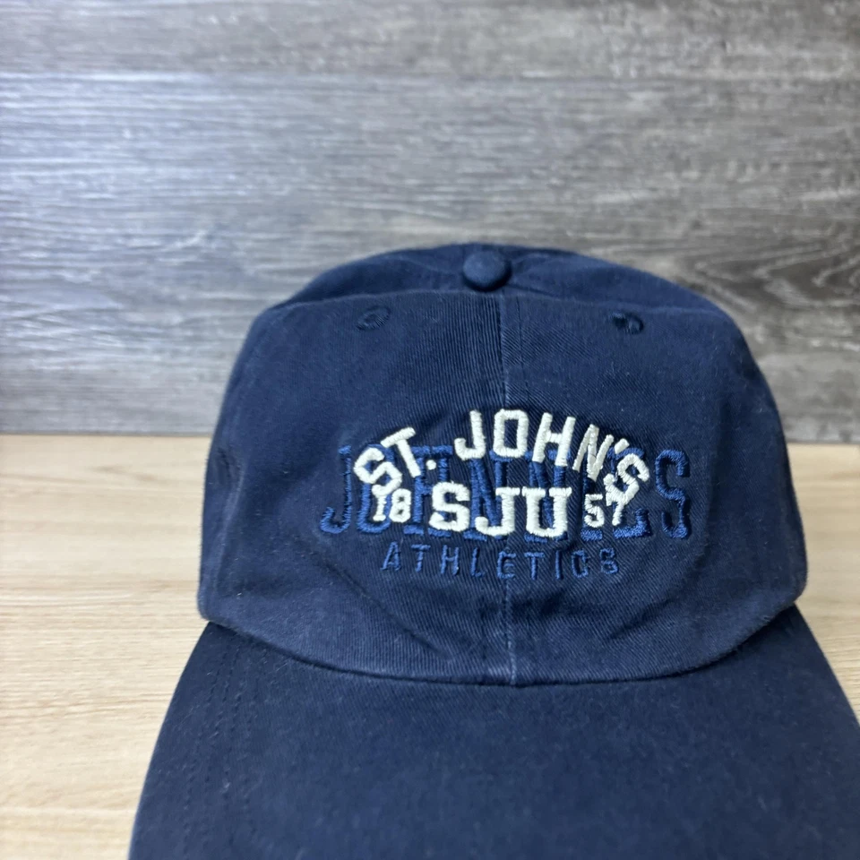 Sombrero Saint John's Johnnies Gorra Correa Trasera Para Hombres Azul Marino NCAA College Papá Sombrero SJU Foto 2 de 4