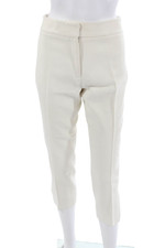 Alexander McQueen Womens Cropped Dress Pants White Size 40