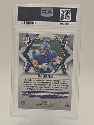 2025 Panini Phoenix - Rookies Cam Skattebo #168 (RC) - Picture 2 of 2