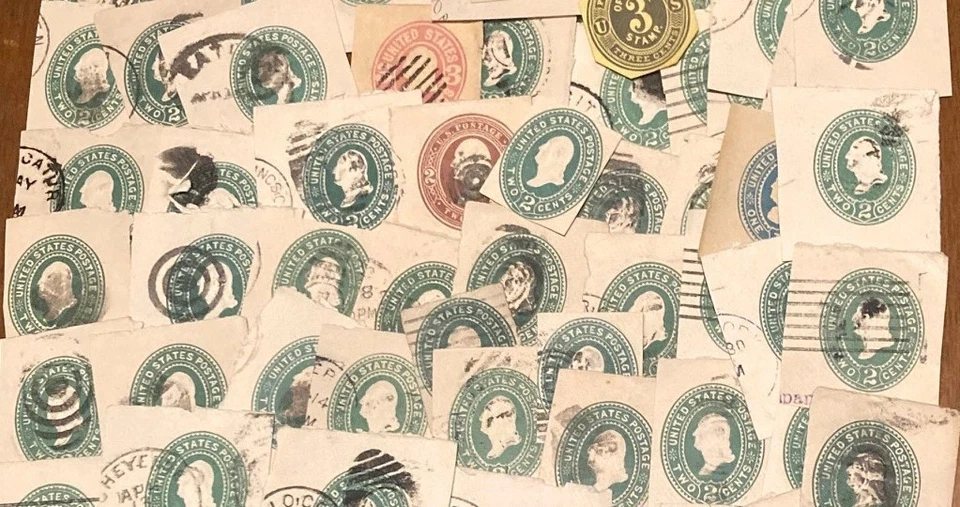 Pre-1900 Cut Square Lot Most All Sound Used Much Duplication As Per Scans (5G08) - Image 3 of 4