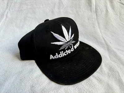 Novelty Snapback Hat  Addicted weed 
