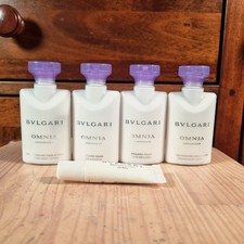 Bvlgari Omnia Amethyste Scented Body Lotion 40ml x 4 And Lip Balm Brand New 