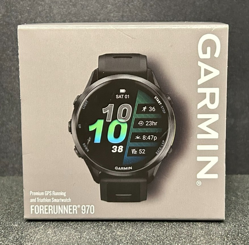 Garmin Forerunner 970 Smartwatch Advanced GPS Running Carbon Gray/Black