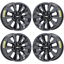 20 Gmc Silverado Suburban Tahoe Black Chrome Wheels Rims Oem Set 5916 Exchange