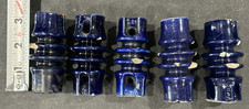 Lot 4 - 5 cobalt blue 3 FEDCO radio antennae ...
