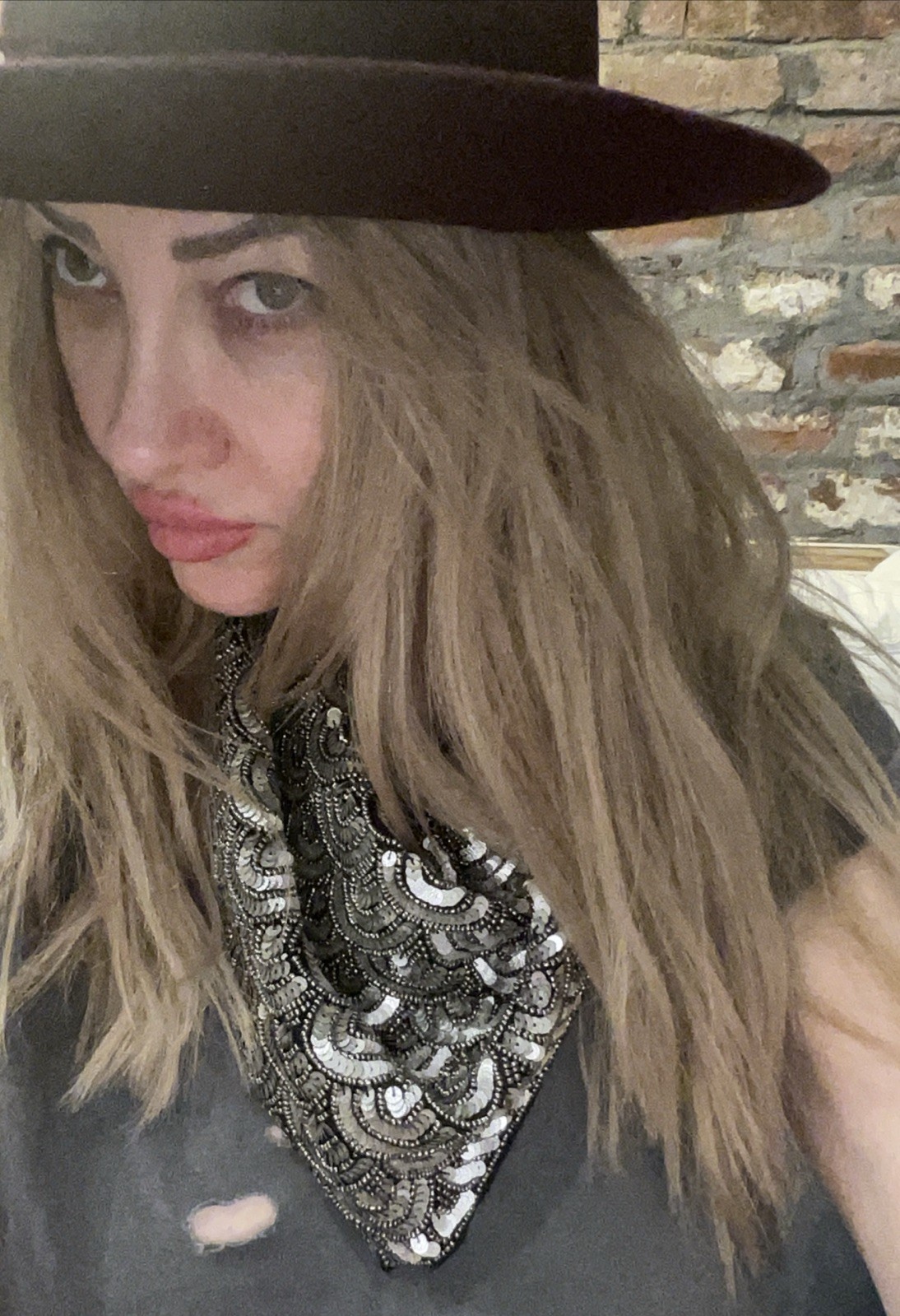 silver and grey sequined statement bib necklace s… - image 7