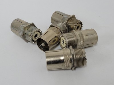 5X - UHF Quick Connect -  UHF female to UHF male - push on