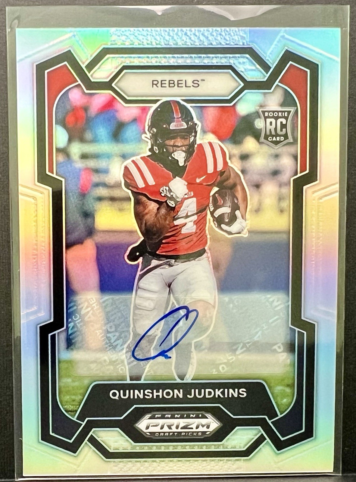 Quinshon Judkins 2024 Panini Prizm Draft Picks Silver Prizm Rookie Auto #146
