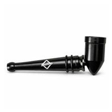 Weedness Metall-Pfeife 8 cm Silber/Schwarz Tabakpfeife Schraubpfeife Pipe Pfeife