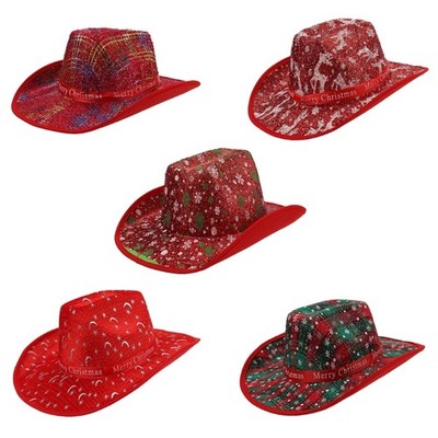 Casual Christmas Denims Hat For Men Women Kids Holiday Decoration Comfort