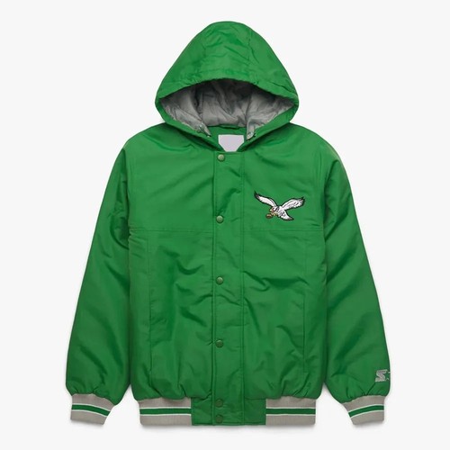 Homage Starter NFL Phila Eagles Kelly Green Hooded Parka Jacket MD. Sold Out! - Picture 2 of 7