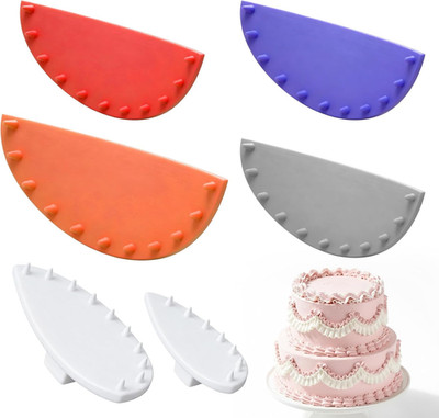Hushee 6 Pcs Cake Arch Guide Tool Cake Decoration Tools Swag Marker Tool Piping