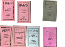 7 x Tinsley & District Working Mens Club & Institute Members Card 1925 To 1938