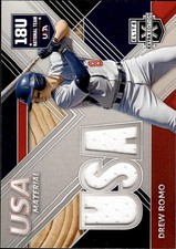 2020 Panini Elite Extra Edition #USAM-DR Drew Romo USA Material Black