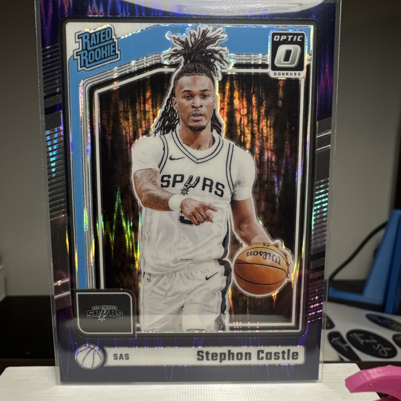 2024-25 Panini Donruss Optic - Rated Rookie Stephon Castle #254 Purple Shock...