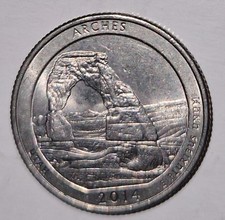 2014 P UTAH ARCHES NATIONAL PARK FREE/QUARTER A STUNNING COIN A MUST-HAVE!👇🏻