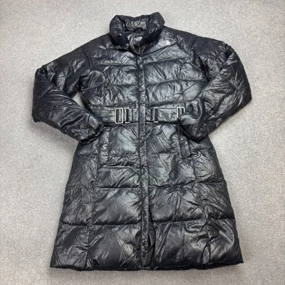 North Face Jacke Damen Small Schwarz 600 Gänsedaunen Puffer Gürtel Mantel Lady - Bild 1 von 4