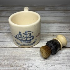 Vintage Old Spice Shaving Mug Ship Friendship w/ Klenzo Brush B 843 USA Made