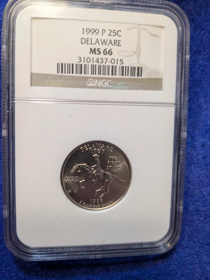 1999-P Delaware Washington Quarter NGC MS-66, State Quarters Collection #C4501 - Image 2 of 4
