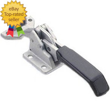Compression Lever Latch Pad Lockable Black Vinyl Grip Cast Iron Zinc Coating