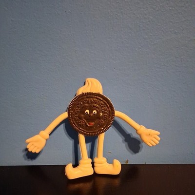 Vintage 90er Nabisco Oreo Cookie biegsame Figur biegsam biegsam Spielzeug Kuchen Topper 4,5''