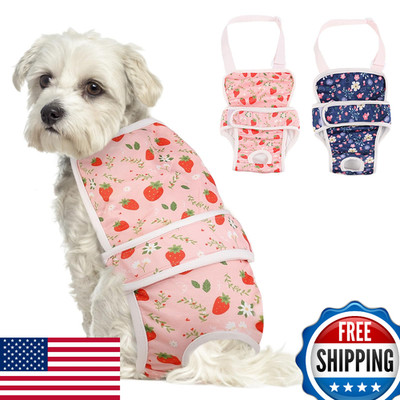 ASENKU 2 Pack Dog Diapers Female Dogs, Dog Suspenders Reusable Doggie Diapers fo