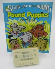 Vtg 1985 Pound Puppy Puppies Fun from A to Z Book and Cassette Tape Read Along