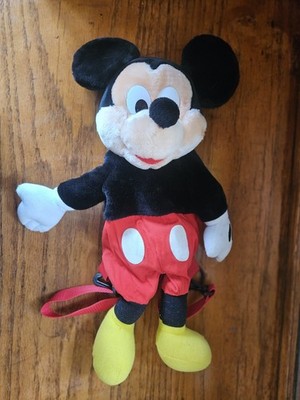 Disney Mickey Mouse Plush Kids Backpack Black Red Yellow  display picture 2