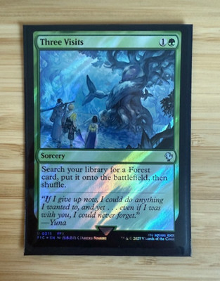 MTG: Three Visits (Surge Foil) Commander: Final Fantasy Surge Foil NM