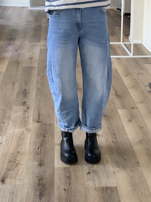 Sexy Woman Coole Jeans O-Shape Balloon Mittelblau Washed Look Gr. M (T1/T2)
