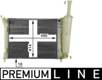 Mahle MotorküHler WasserküHler Premium Line CR 1859 000P FüR KA RU8 500 Fiat LPG