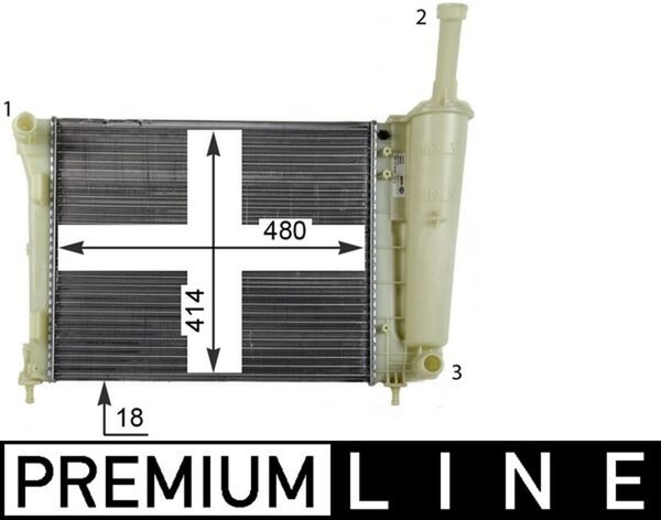 Mahle MotorküHler WasserküHler Premium Line CR 1859 000P FüR KA RU8 500 Fiat LPG-image
