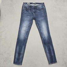 Vigoss Jeans Womens 29 Tag 30X31 Fit Blue Jagger Skinny Distressed Stretch Deni